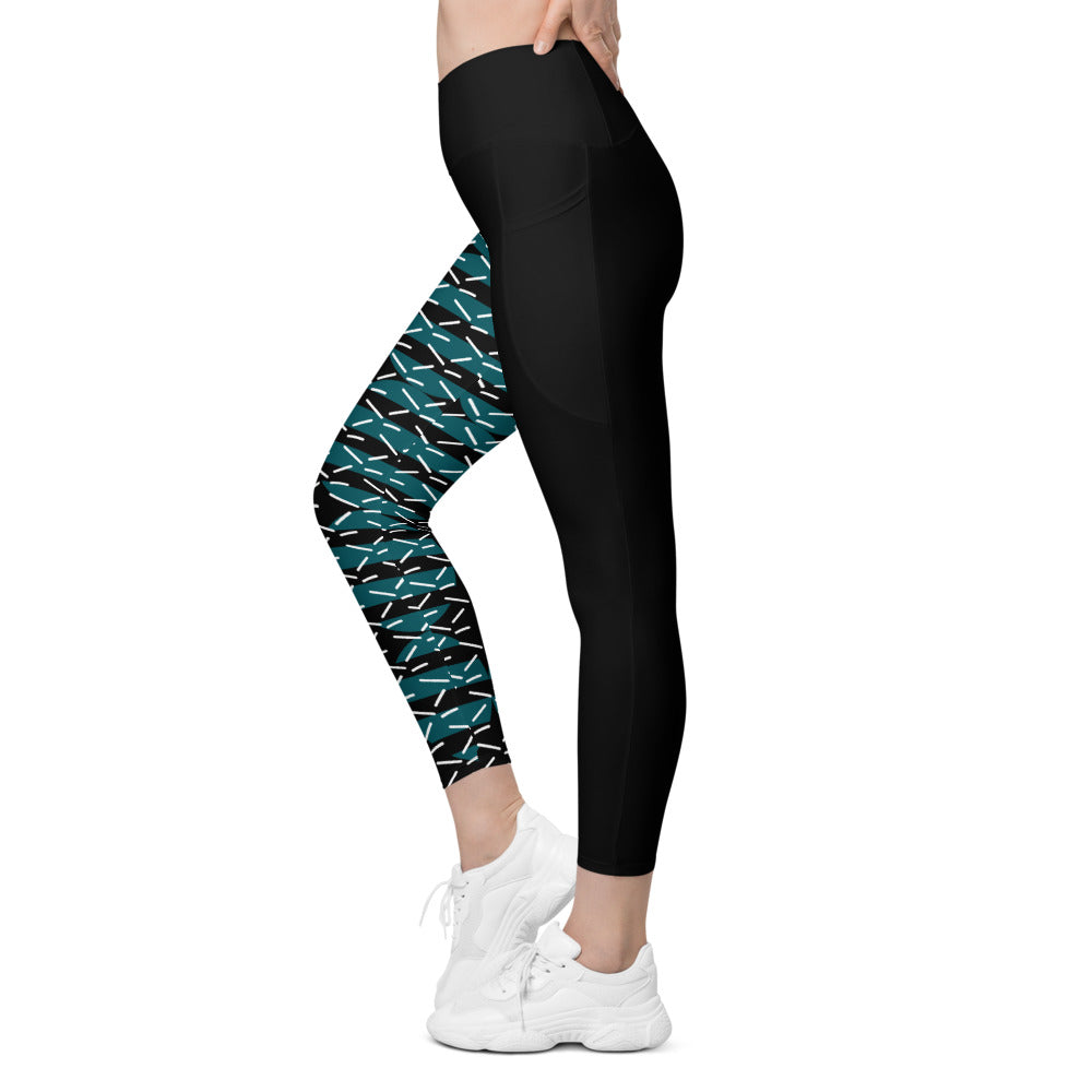 Crossover leggings with pockets